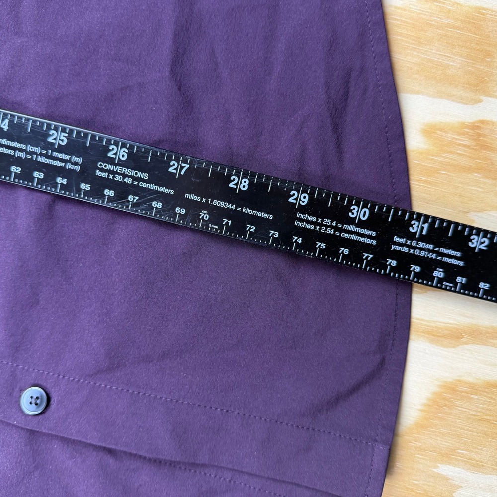 Mizzen+Main Leeward Dress‎ Shirt Purple Large Trim Fit Performance Button Down - Picture 4 of 8